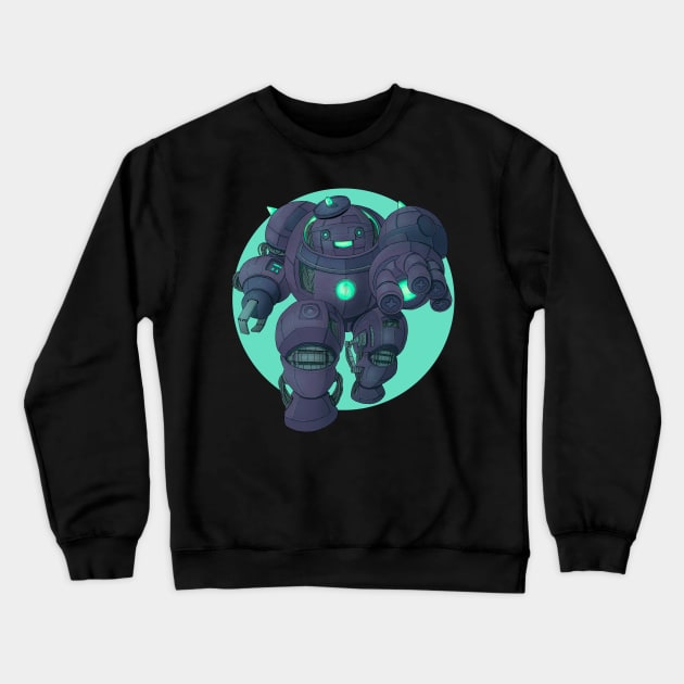 Cyberpunk Marshmallow Mech Man Crewneck Sweatshirt by GeekMachine